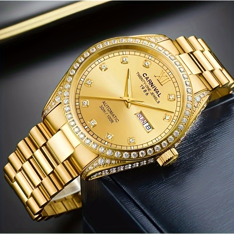 TEMU Fiesta Watches, Men's Mechanical Watches, Japanese Movements, Trendy 's Watches, Hollowed-out Waterproof Watches, Holiday Gifts.