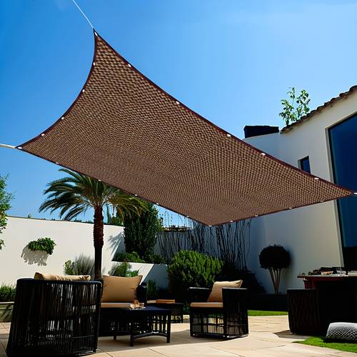 brown sunshade net thick and anti aging outdoor canopy suitable for gardens and camping with high sunshade rate