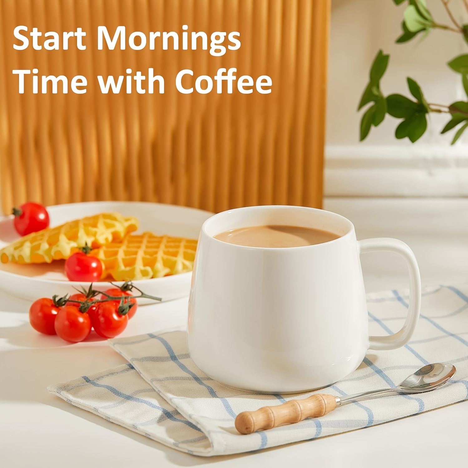1/2 Stück Easy Mug Kaffeetasse 400ml Große Kapazität Reine Weiße Keramik Trinktasse Kaffeetasse * für Zuhause Schlafzimmer Wohnzimmer * Desktop Trinktasse Milchbecher Frühstückstasse, Urlaubs