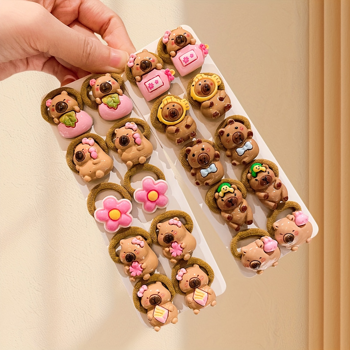 10/20 Colorful And Cute Capybara Hair Ties for Girls