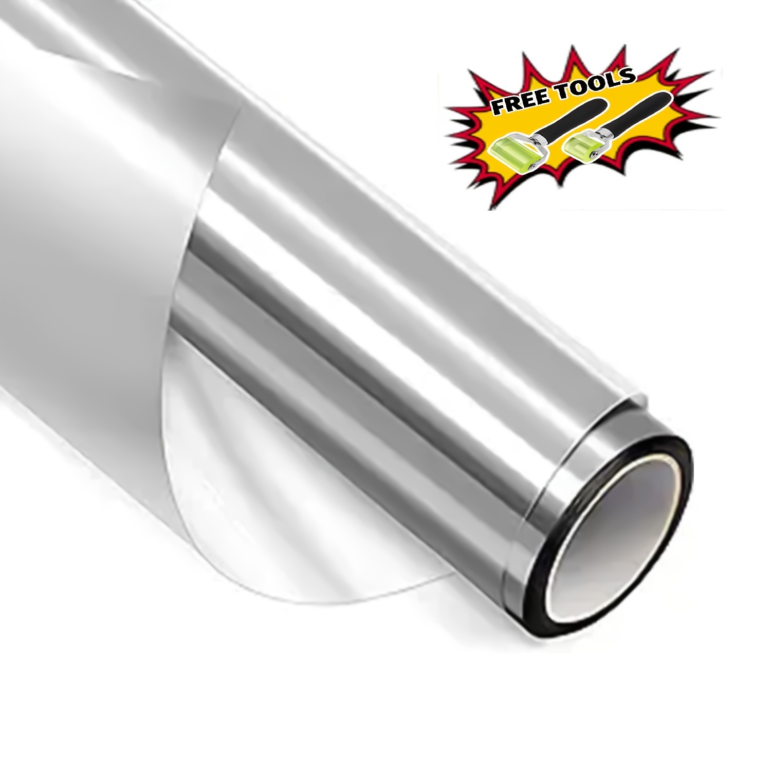 TEMU 400x100cm Home Tinting 1 Way House Window Tint Film Mirror Heat Control Blackout Window Film 100% Light Blocking Room Darkening Total Privacy