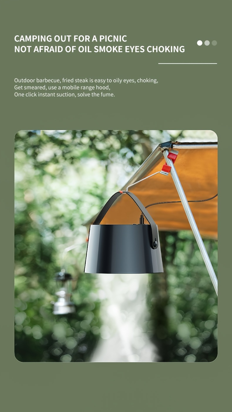 exhaust hood, portable with three speed settings, removable filter for oil absorption, mini fan suitable for indoor hot pot and bbq,   with 5/12/22 filters Product details 6