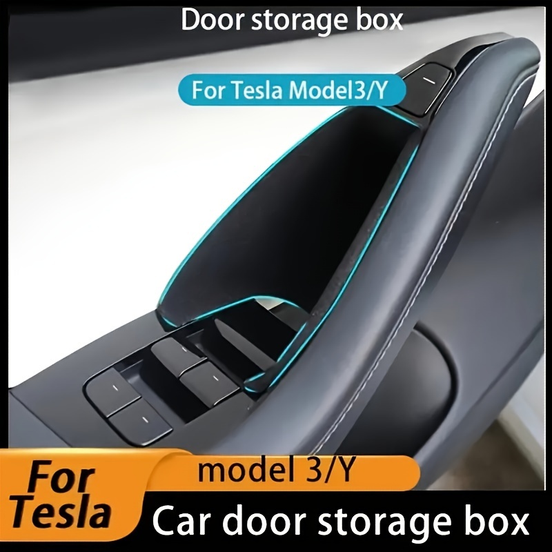 

For Tesla Model 3/y Door Handle Storage Box, Front And Rear Door Storage And Organization Box, Storing Small Items 1 Pair