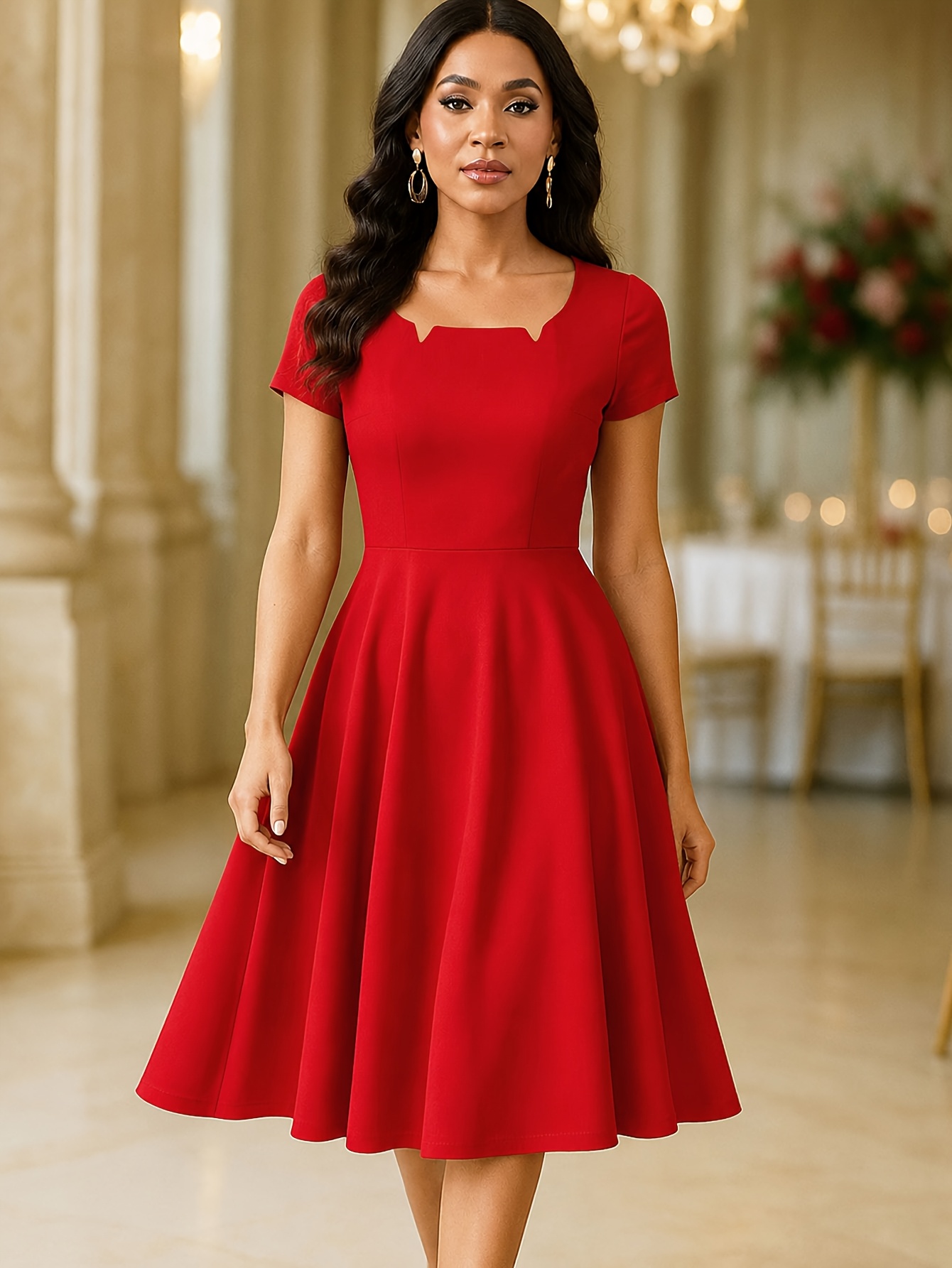 red dress sold on Temu United States