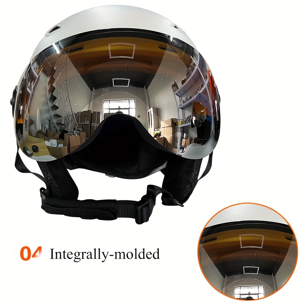 MOON Goggles Ski Helmet Made from Integrated PC+EPS, Premium Quality Ski Helmet for Outdoor Sports, Suitable for Adults, Men And Women for Skiing, Snowboarding, And Skateboarding.