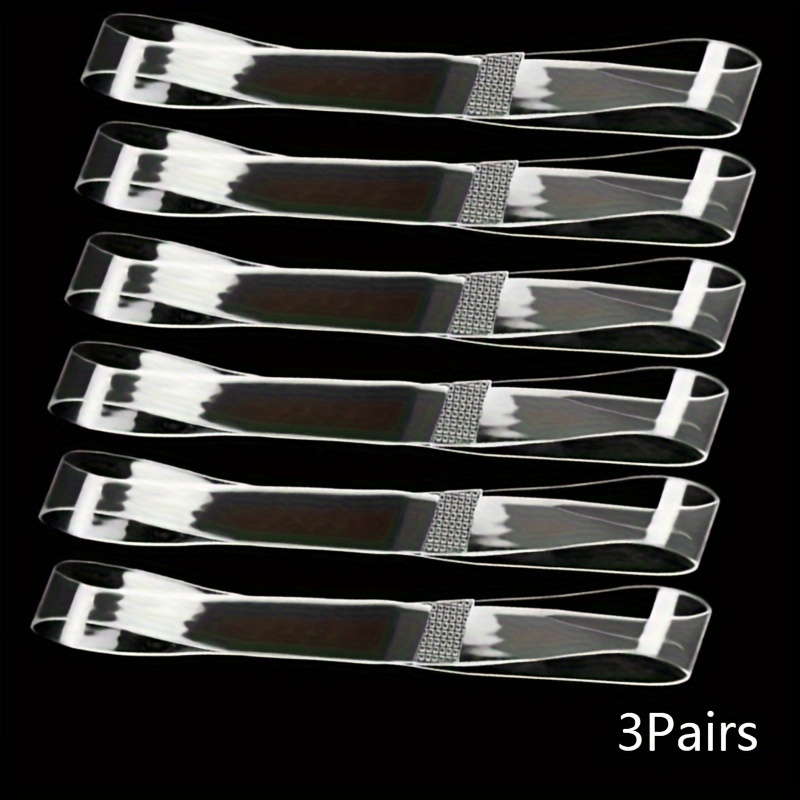 1/2/3 Pairs Transparent Women's Shoelaces High Heel Elastic Transparent Laces Non-slip High Heel Strap - Prevents Shoes From Falling Off