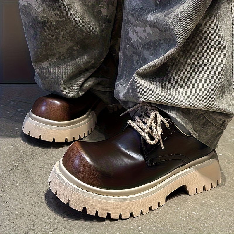 Men's Lace-Up Low-Top Shoes - Glossy Brown & Black Glossy Brown/Black/Beige/Tan/Gray/White - Minimalist Upper, Lace-Up Closure, Arch & Cushioned Rubber Sole - All-Season Casual & Semi-Formal Shoes for Men - Multi-Color Options Available - Solid Color Design with Glossy & Microfiber Lining - Lace-Up Ankle Boots for Men - Suitable for All Use, Sneakers for Men High Quality, Non Slip Shoes for Men, Fashion Shoes for Men