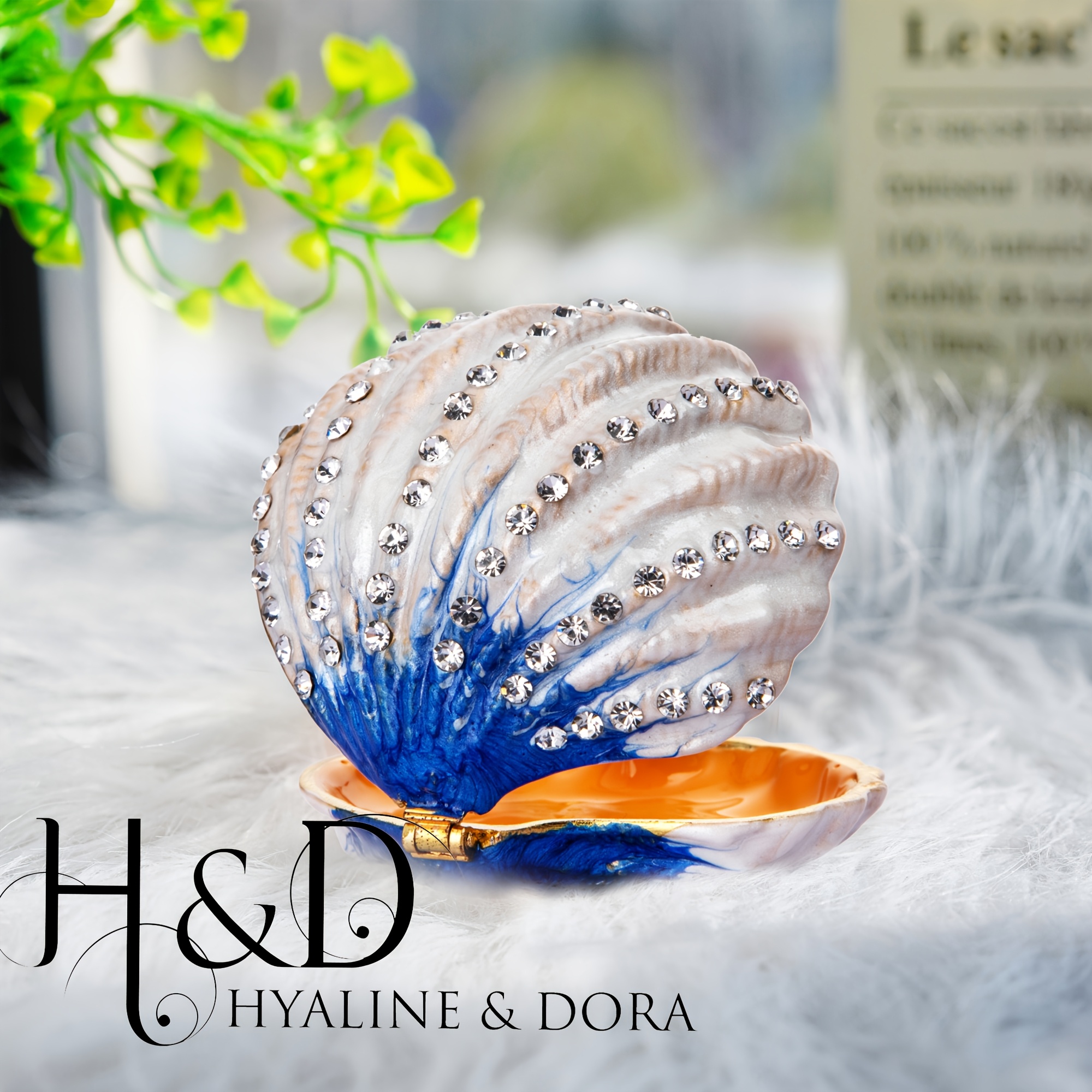 

H&d & Enamel Jewelry Box - - , Accents, - Metal, For , Weddings, And