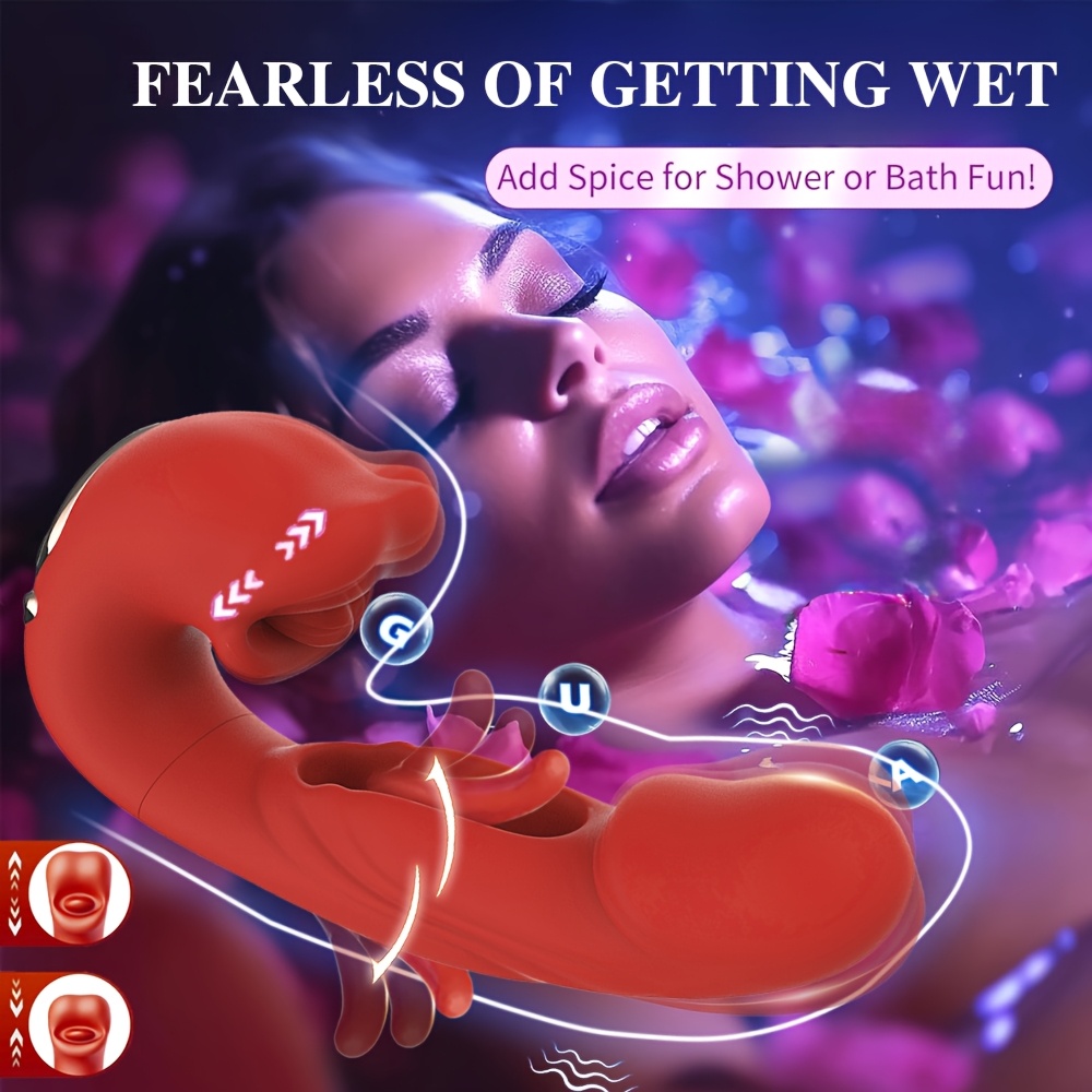G-Spot Focused Vibrator, 7 Frequency Tongue Licking & Egg Sucking Modes, Rechargeable Lithium Battery, 700mAh, Adult Female Vaginal Massager, Snap Mouth Design, Valentine'S Day Gift