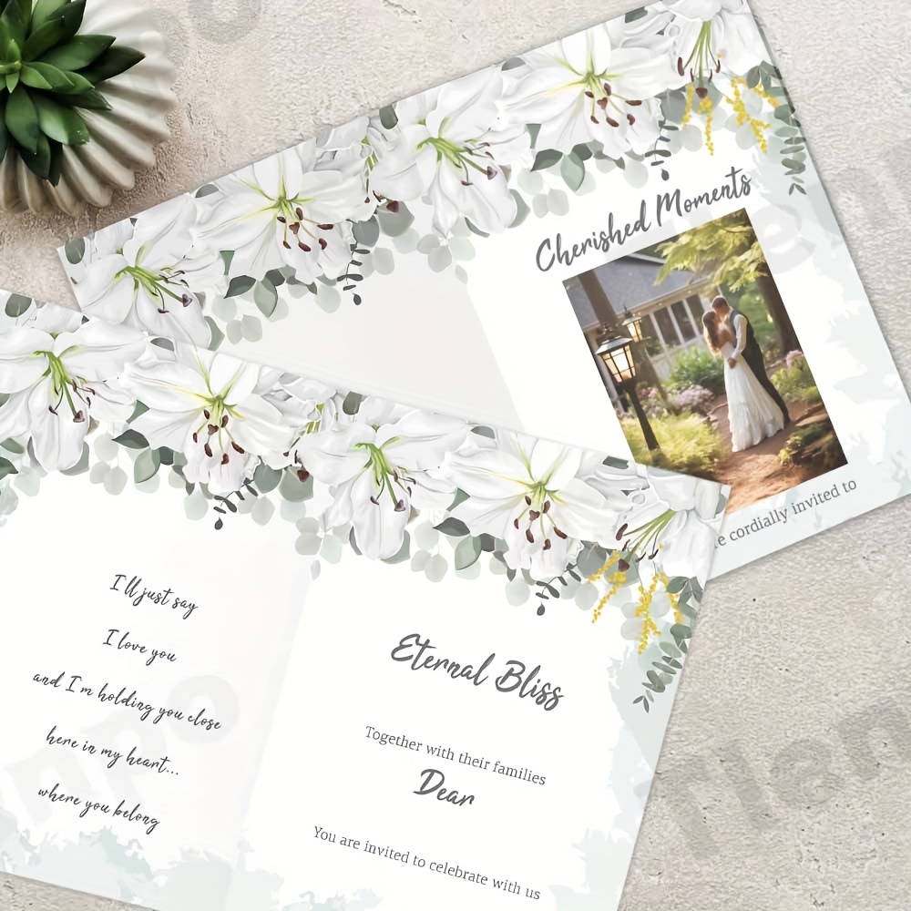 Tarjetas de invitaciones de boda personalizadas | Save the Date Tarjetas de  felicitación personalizadas, tarjeta de novia o compromiso con sobres, 25