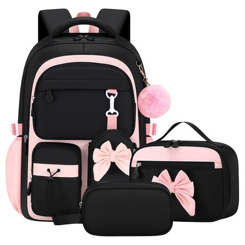 3pcs bow backpack handbag storage bag set large capacity school bookbag with tablet compartment lightweight teen computer laptop backpack suitable for travel birthday christmas gifts back to school daily use for teenager