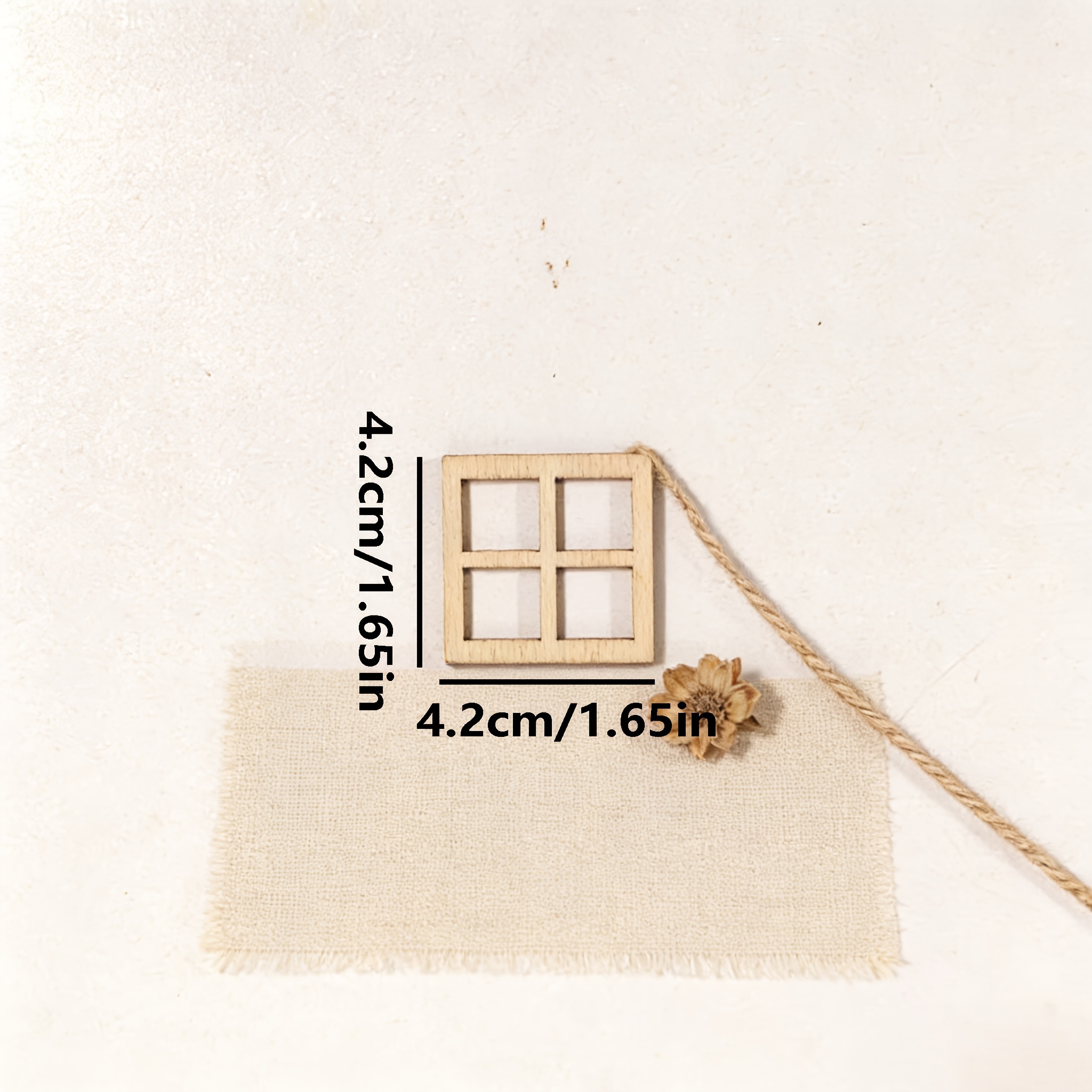 TEMU 25pcs Mini Hollow-out Wooden Windows Diy Decoration Pieces, Adult Hand-painting Material, Window Grid Design, Paintable And Doodleable, Handmade