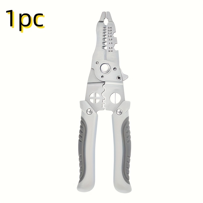 1  function wire stripper 9 in 1 versatile electricians pliers wire cutter stripping tool crimping tool metal cutter manual industrial pliers professional stainless steel wire stripper and crimper for wiring cutting crimping ideal for   use Product details 6