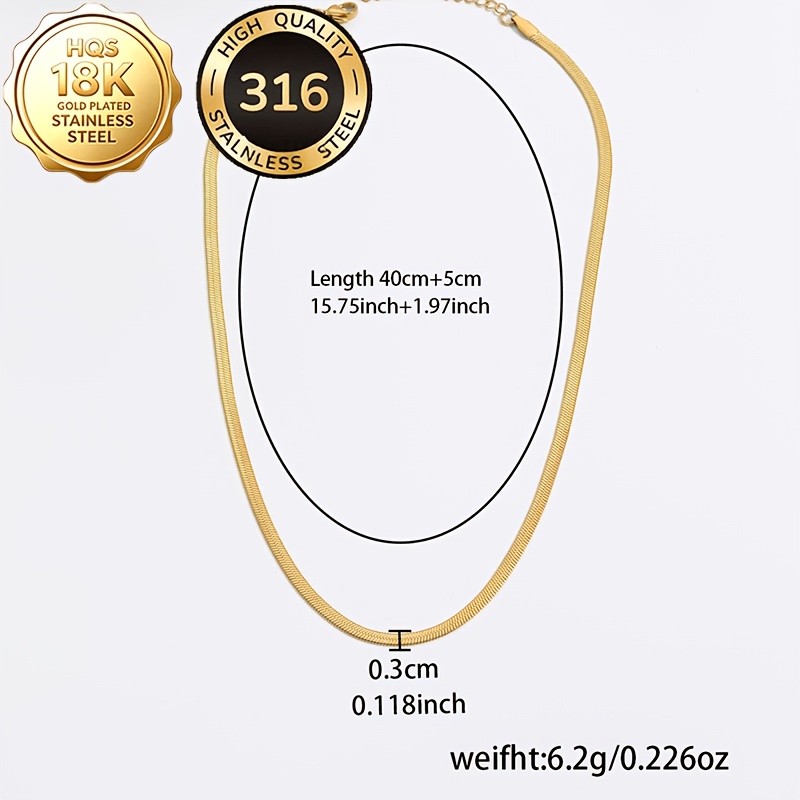 Women's High-Quality Stainless Steel Snake Bone Thin Chain Necklace