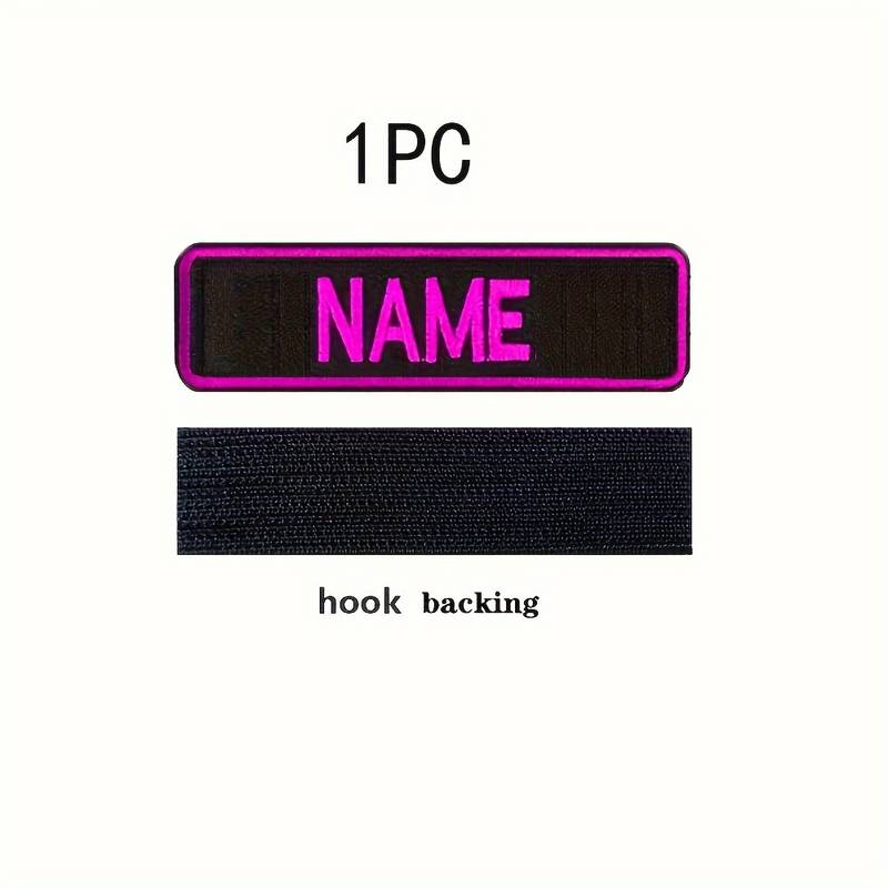 Custom Embroidered Name Tag – 3x1 Rectangular Hook Backing – USA Made