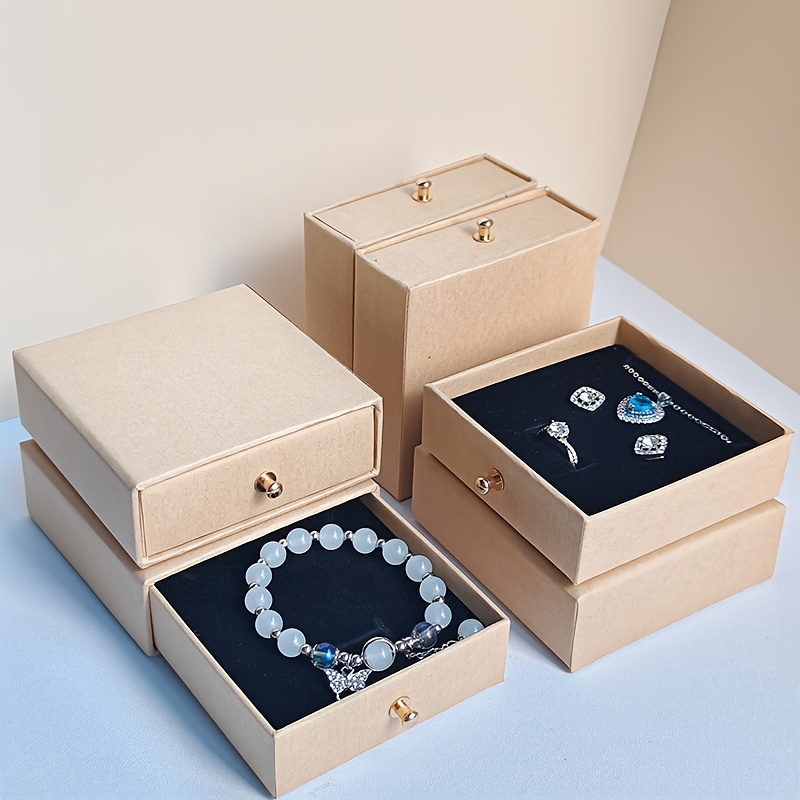 16pcs fashion minimalist drawer jewelry boxes paper material with velvet interior suitable for storing necklaces bracelets rings pendants earrings studs   great for jewelry display souvenir or gift packaging a surprise gift for girlfriend Product details 7