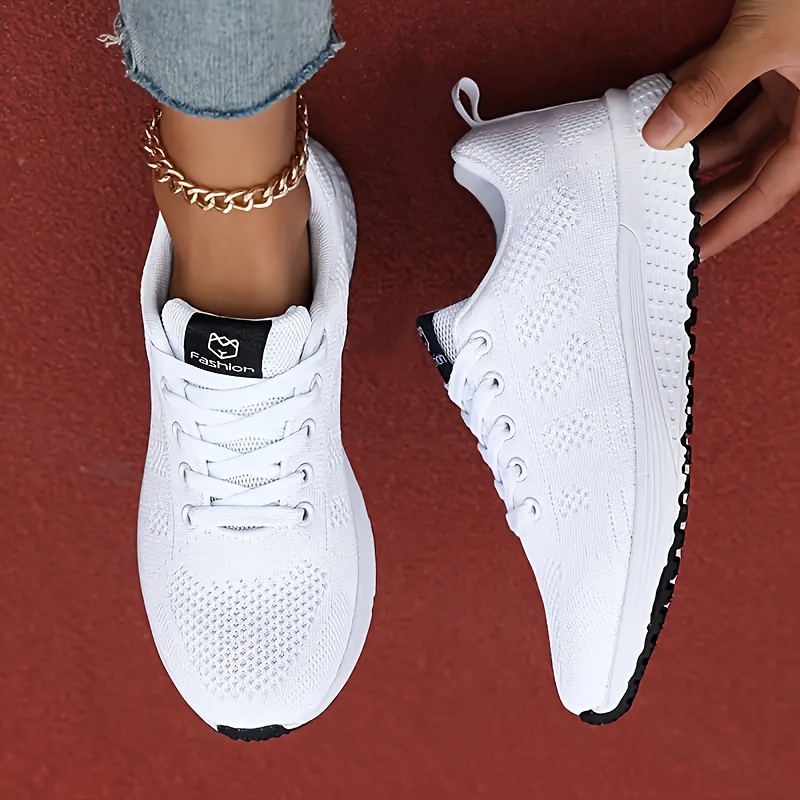 Image of Mr.modars Women's Low-top Sneakers - Eva Shoes With Sole, Options | Lace-up Sneakers For Gym,, Walking | Lightweight & Durable Flying Woven Design, Options Fit & Comfortable For, Walking