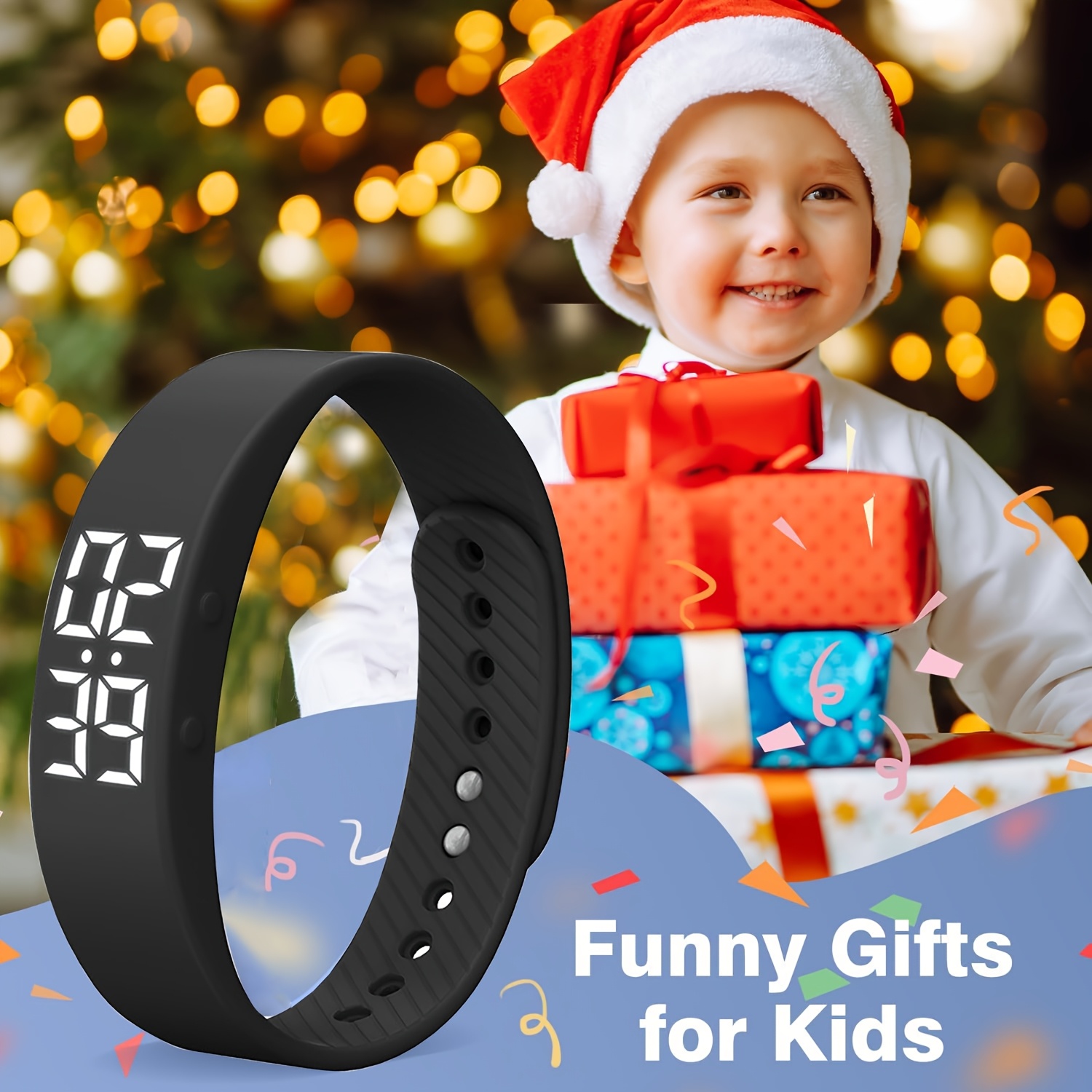 led digital watch with pedometer   and distance   3d pedometer kids boys and girls rechargeable usb watches black multifunctional smartwatch for teens and students fitness   fashionable watch design durable strap no connection with mobile phone app 0
