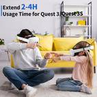 head strap battery 10000mah for quest 3 3 strap replacement for vr headset pd18w fast charging support adjustable headband for 3s quest 3 accessories
