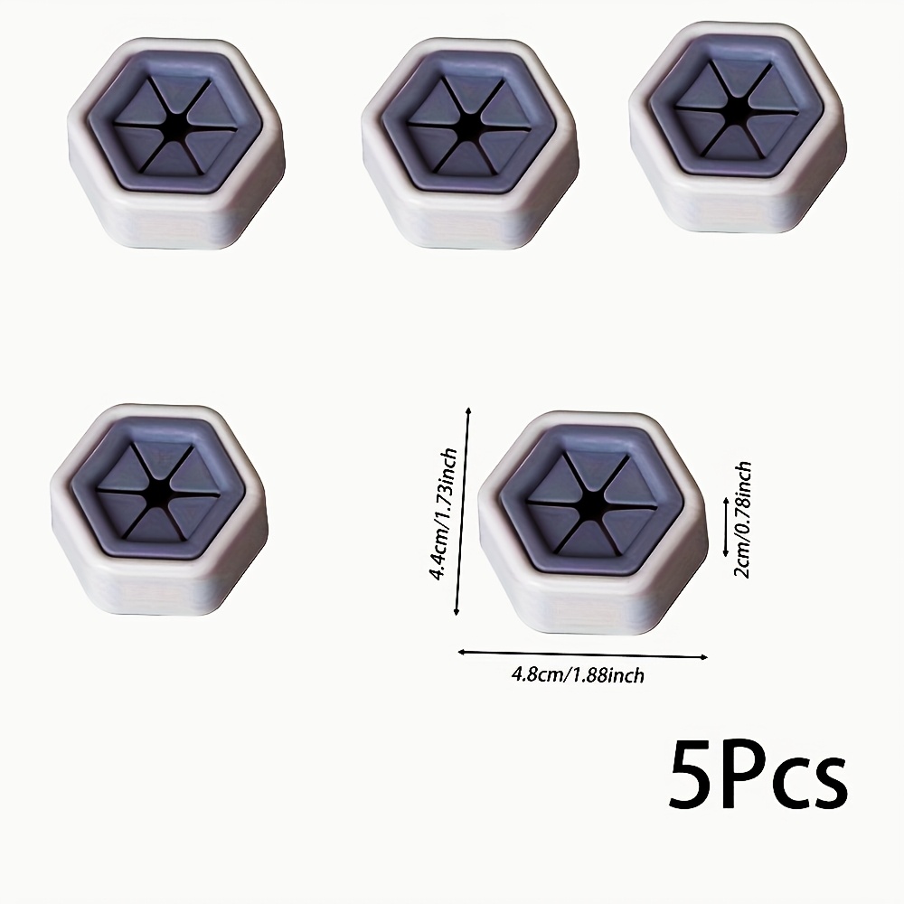 E-shop 5er-Pack Sechskant-Handtuchhaken, Wandmontage-Kunststoff-Utility-Haken-Set, einfache Installation, multifunktionales Wohn- und