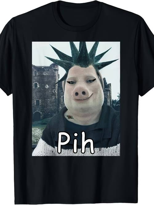 mens and womens fun patterns humorous pig meme unisex 100 t shirt soft casual streetwear essential all match style affordable daily wear and perfect christmas gift for fans 220g