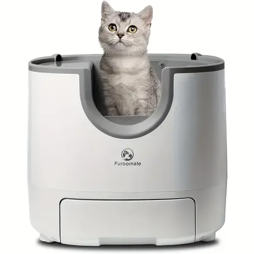 1pc self cleaning litter box large capacity automatic open for multiple cats with advanced safety features