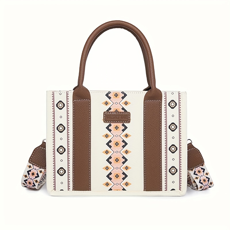 A Trendy Shoulder Bag Featuring A Casual Retro