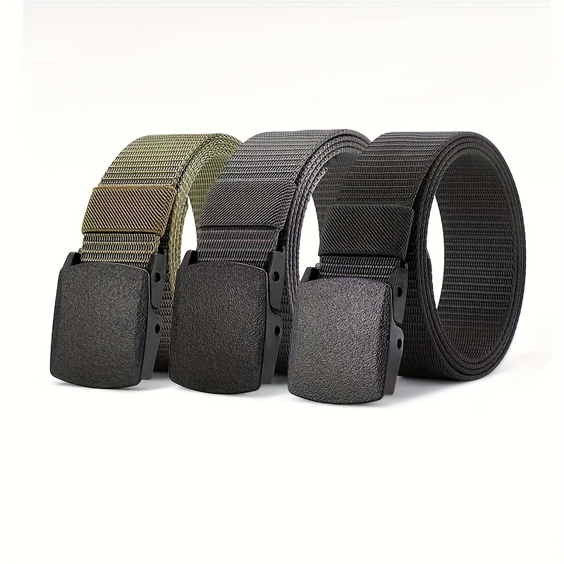 Men's Tactical Belt Quick Release Automatic Buckle Heavy Duty Polyester
