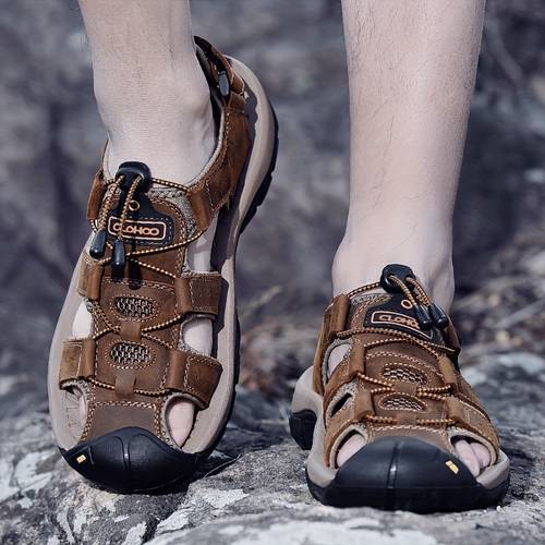 brand outdoor casual sports with cowhide upper and rubber sole soft bottom and soft comfortable and breathable mens