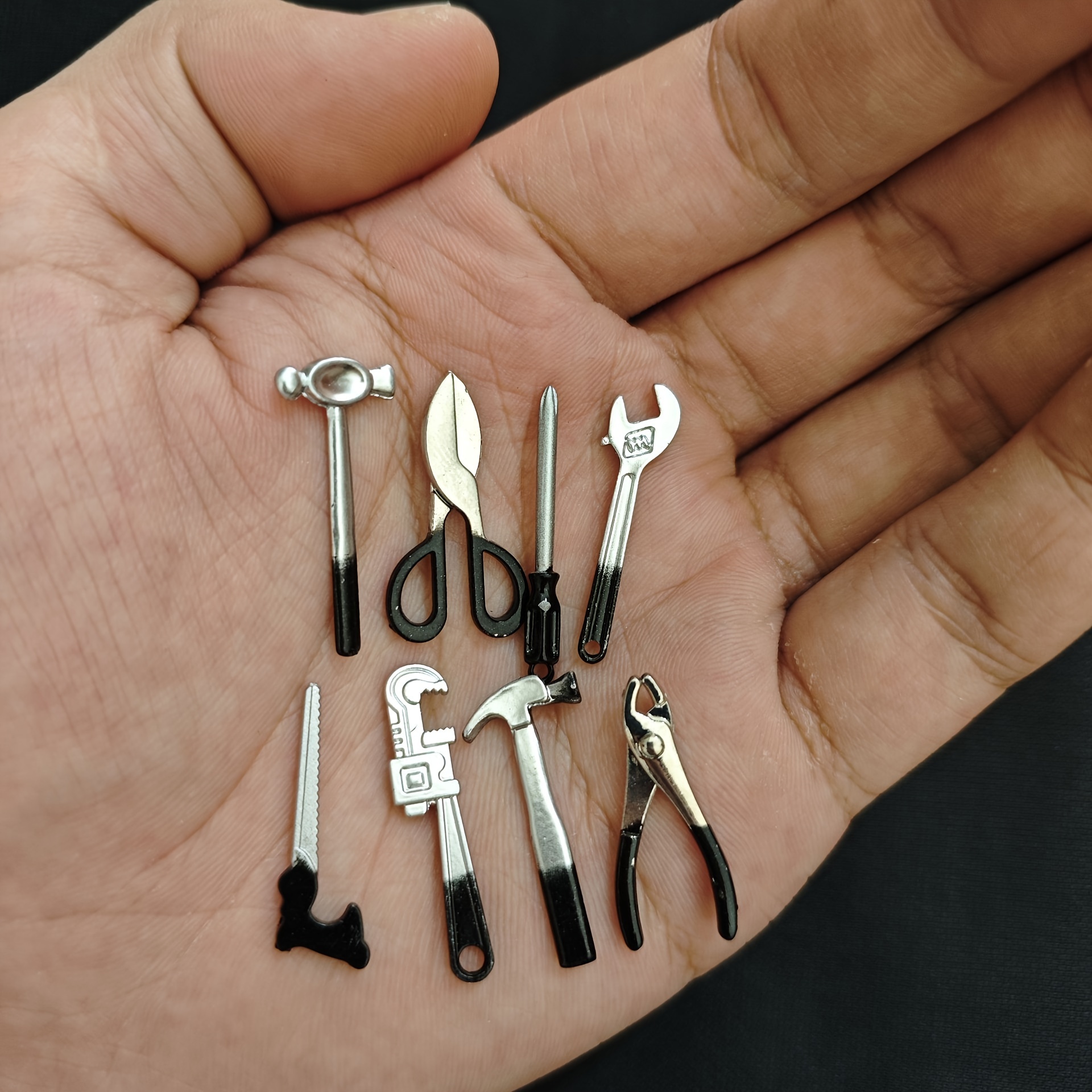 Image of 8pcs, Dollhouse Decoration, Mini Alloy Set Model, Miniature Scene Repair Tool Model, Miniature Home Scene, A Collection Gift For Hobbyists And Enthusiasts