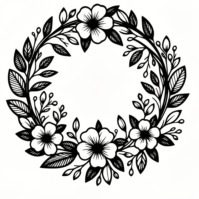 TEMU Metal Wreath Wall Decor, Garden Outdoor Accent, Home Wall Decoration, Spring And Summer Floral Hanging Ornament, Gift For Plant And