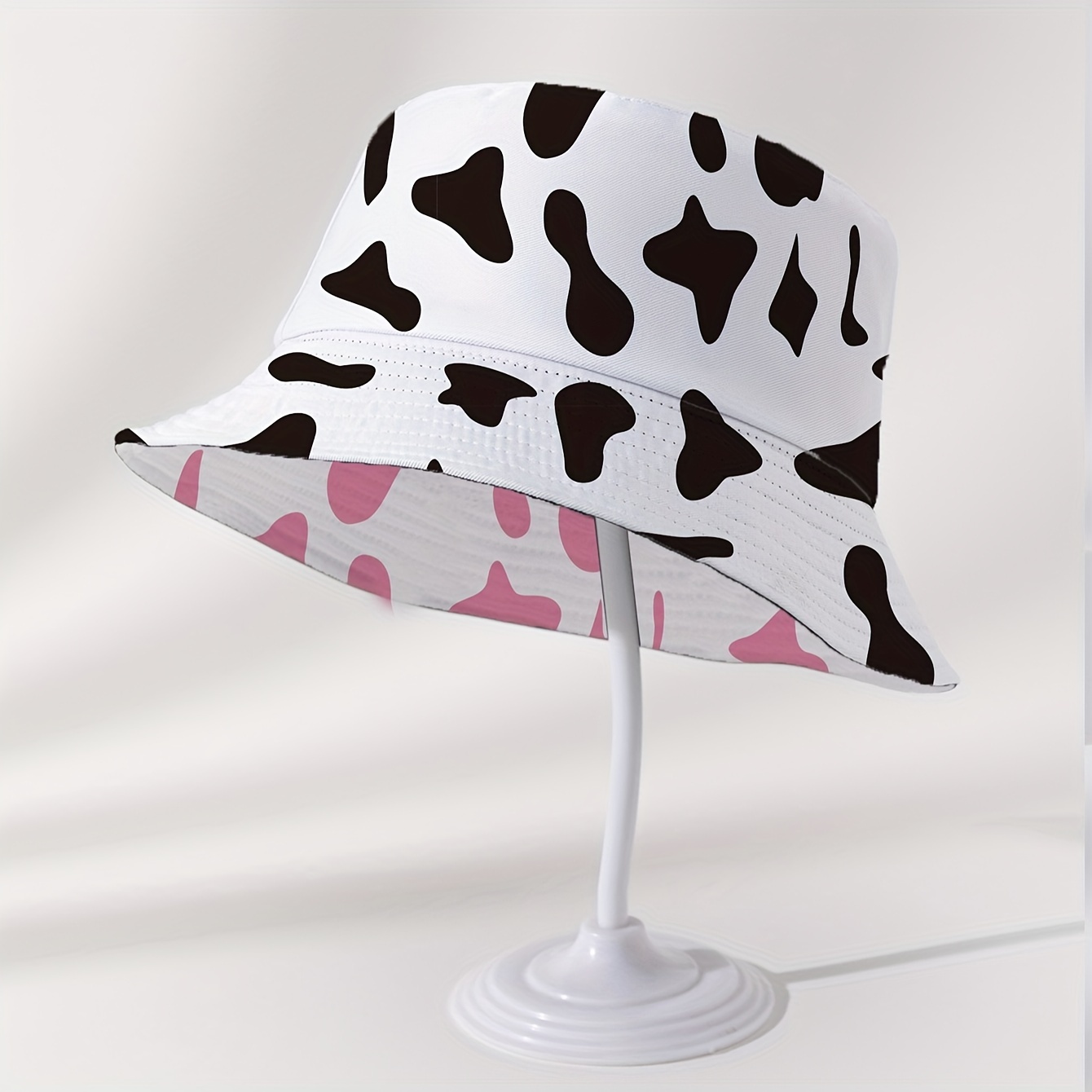 TEMU Reversible Bucket Hat, Print, Double-sided Bucket Hat, 1pc, Bucket Hat For Men And Women, Sewing Thread Random