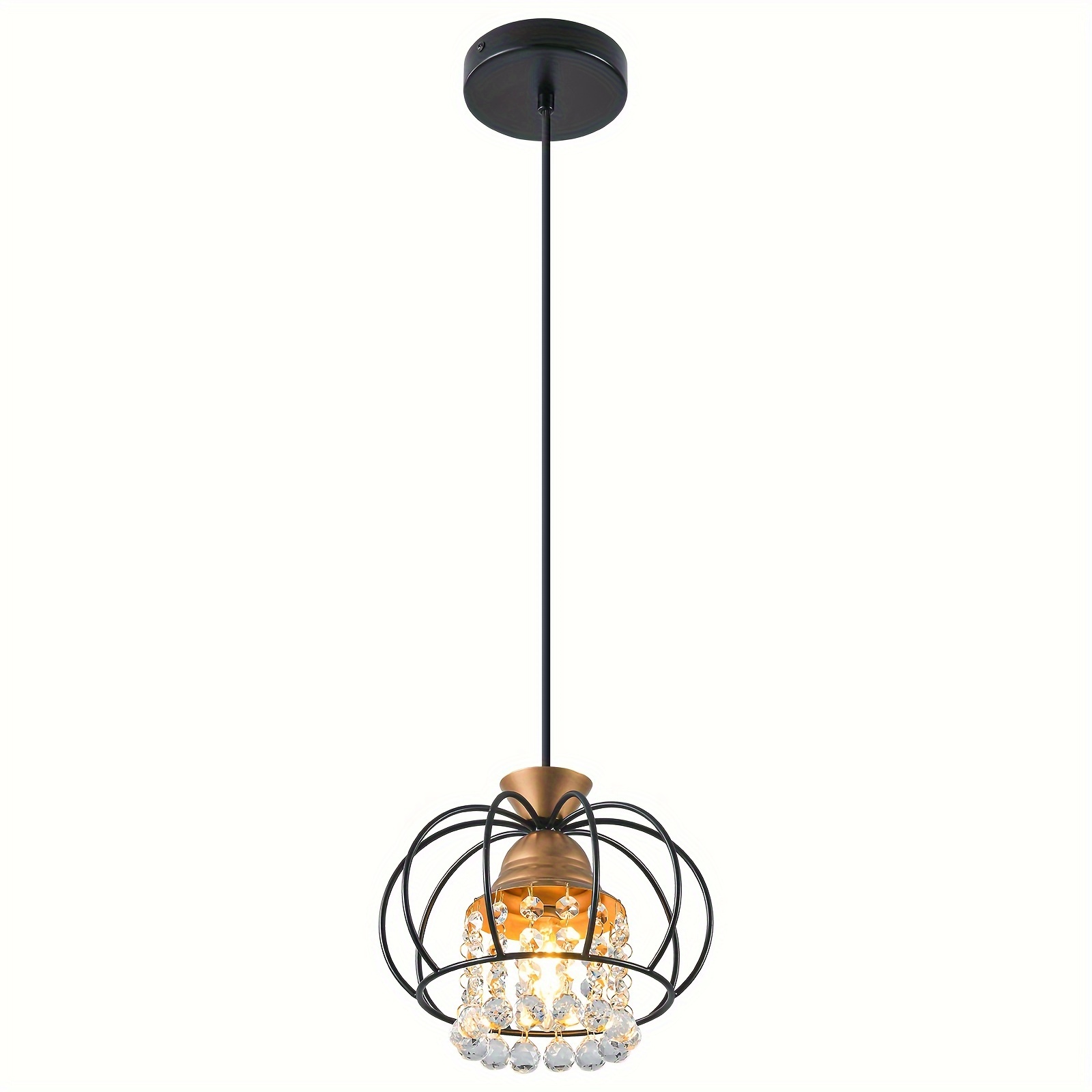 Modern Crystal Chandelier Golden Round Chandeliers Dining - Temu