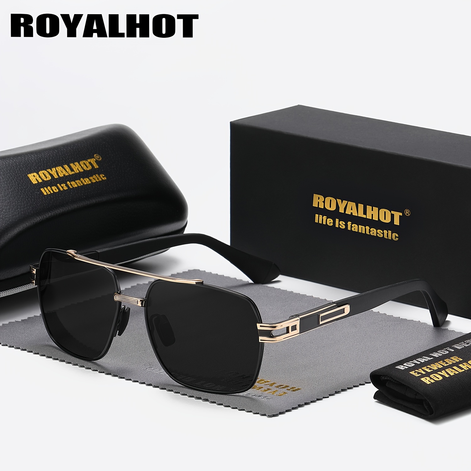 MRoyale™ Retro Men's Large Polarized Sunglasses - EliteDealsOutlet