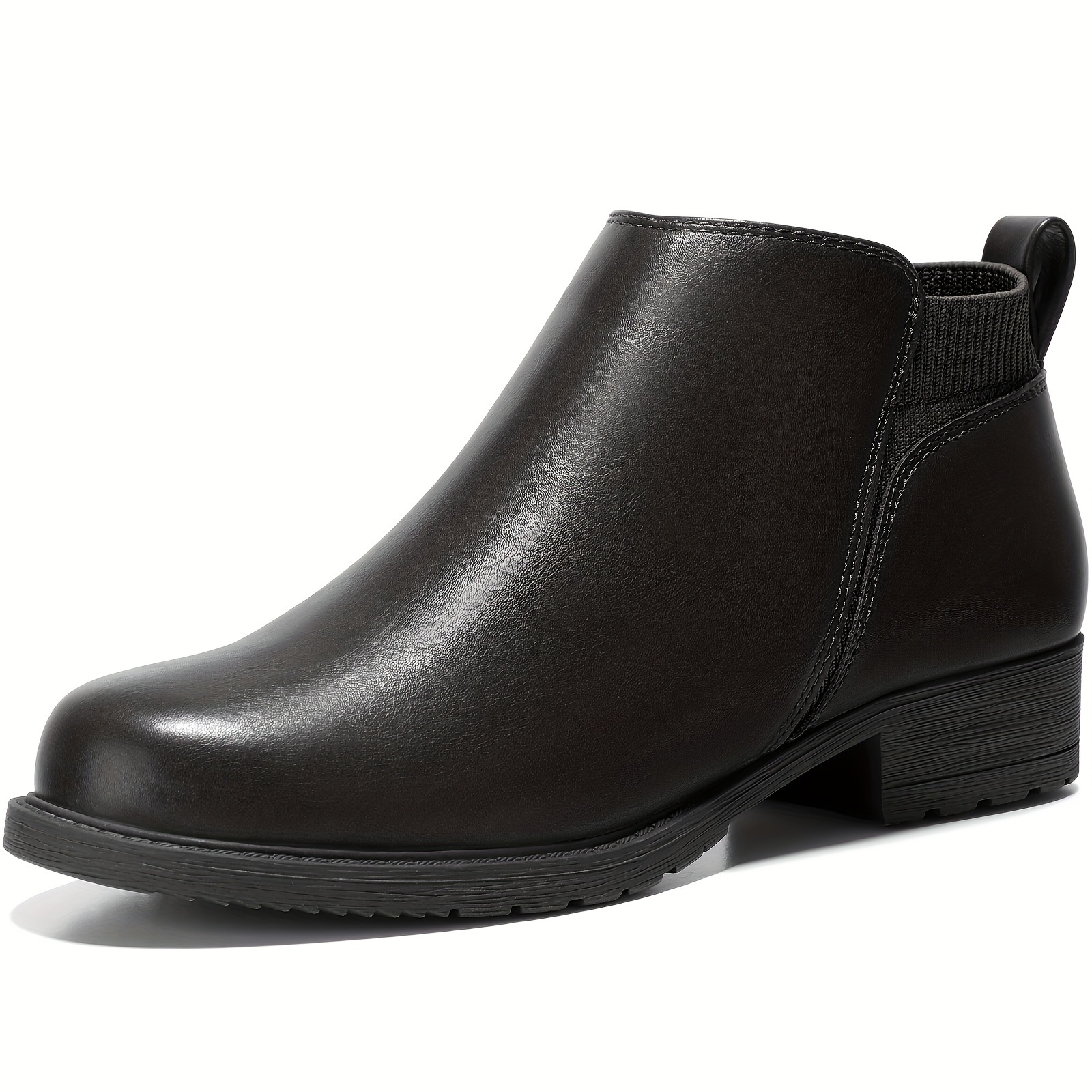 ankle boots for women, low heel chelsea boots fashion booties with side zipper, solid color short boots - women's shoes - Temu ankle boots for women, low heel chelsea boots fashion booties with side zipper, solid color short boots - women's shoes - Temu