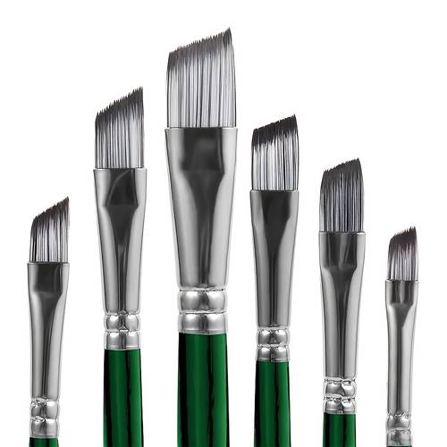 6pcs paint brush set high quality nylon bristles for acrylic oil watercolor master artists and beginners students versatile brushes for school projects or art classes