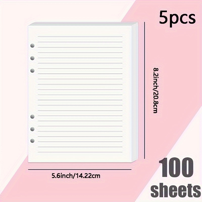 TEMU Sheets A5 6- , , Compatible Notebooks, Planners, And Organizers