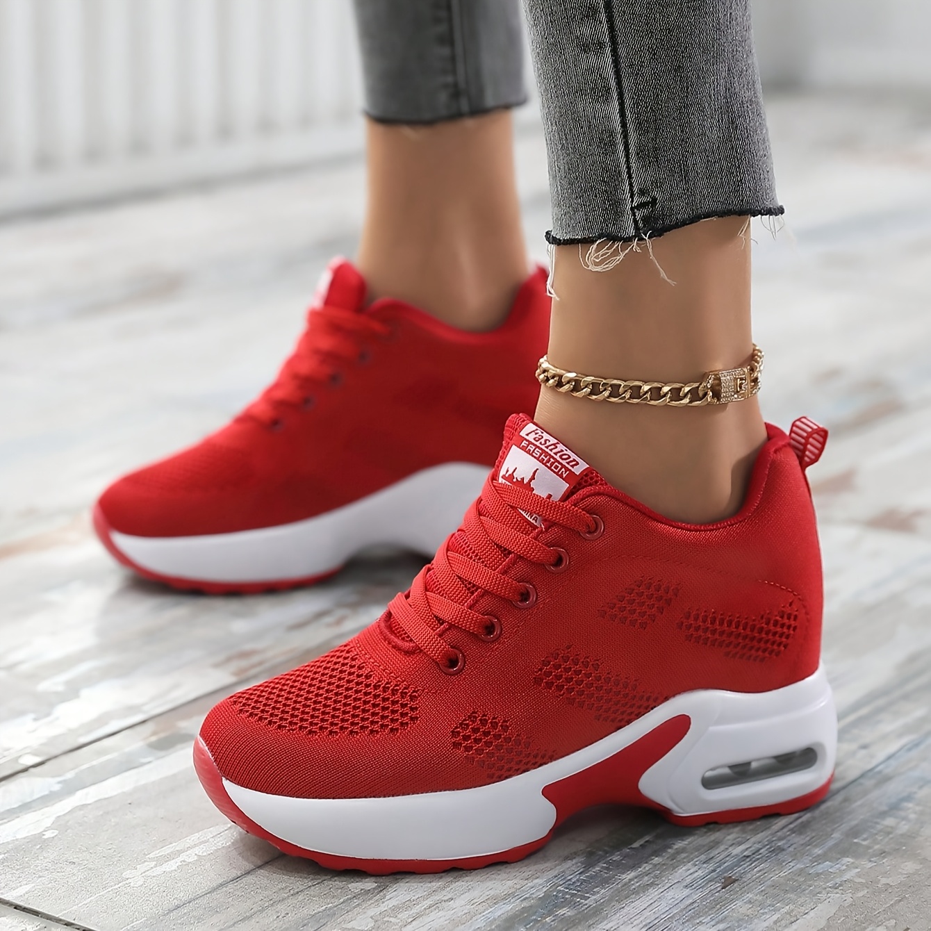 Zapatos Casuales de Suela Gruesa para Mujer 1912: Cómodos y Ligeros con Aumento de Altura