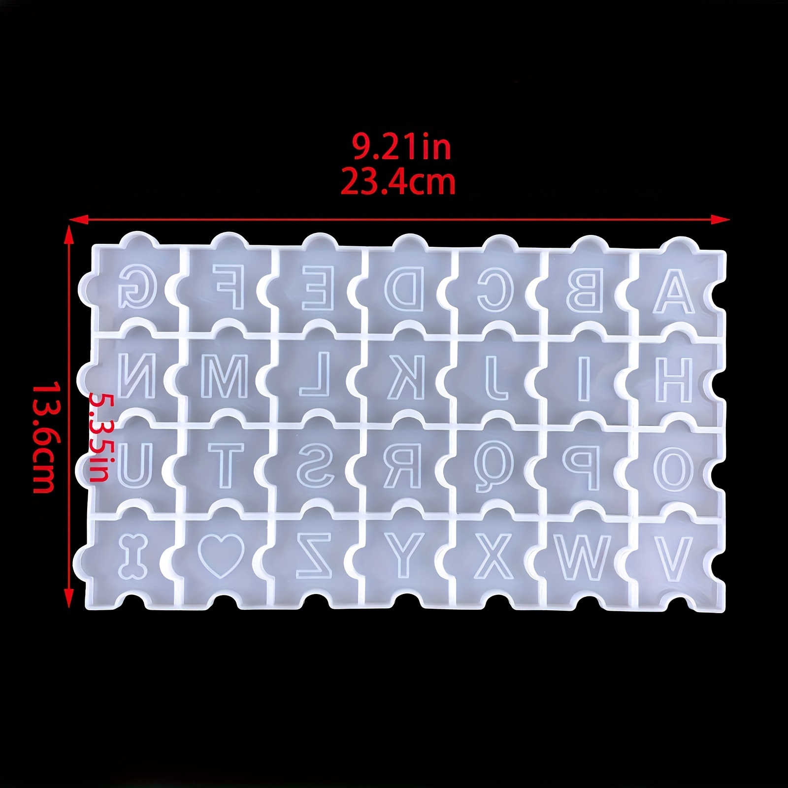 1pc Alphabet Letter Puzzle Silicone Resin Mold Craft Candle Mould Crystal Epoxy Resin Casting Molds