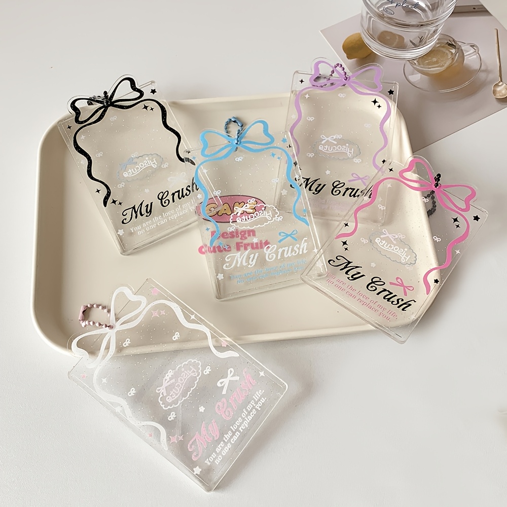 2 Pack Cute Kpop Photocard Holders - 3 Inch Acrylic Display For Photo Cards