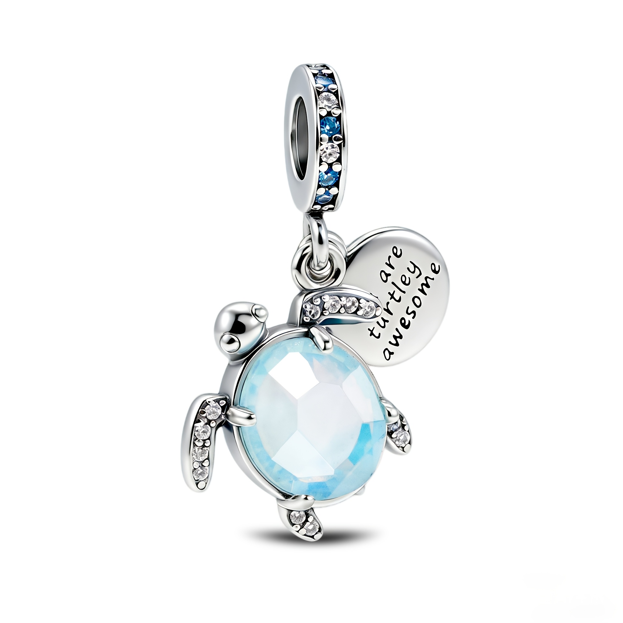 Image of 1pc New 925 Silver-plated Pendant, Suitable For Diy Bracelets And Necklaces, Exquisite Gift For Daily Use, Holidays, Parties, Travel Season, Valentine's Day, Mother's Day, And Birthdays