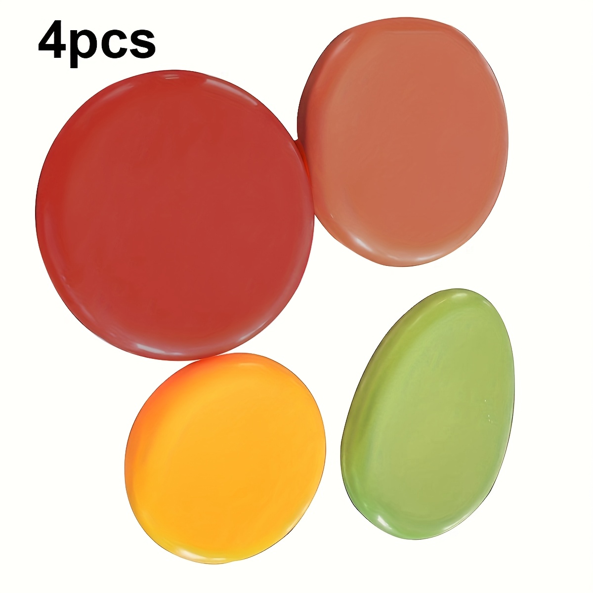 TEMU 4/2 Stück Silikon Obst-Aufbewahrungsboxen, Großes Fassungsvermögen Wiederverwendbare Kühlschrank-Boxen, Ideal für Avocados, Tomaten und für