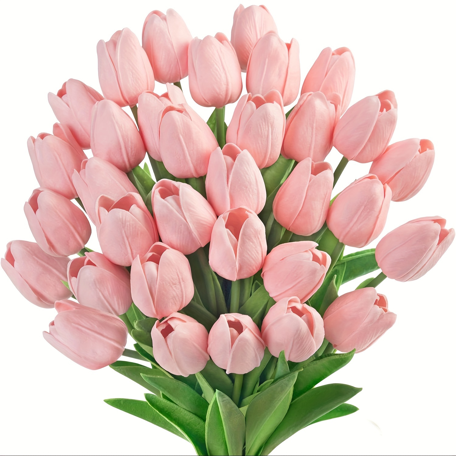 

10pcs Artificial Tulips Flowers Fake Tulips, Real Touch Faux Flowers Bouquet For Room Table Office Party Wedding Home Decorations, Pink