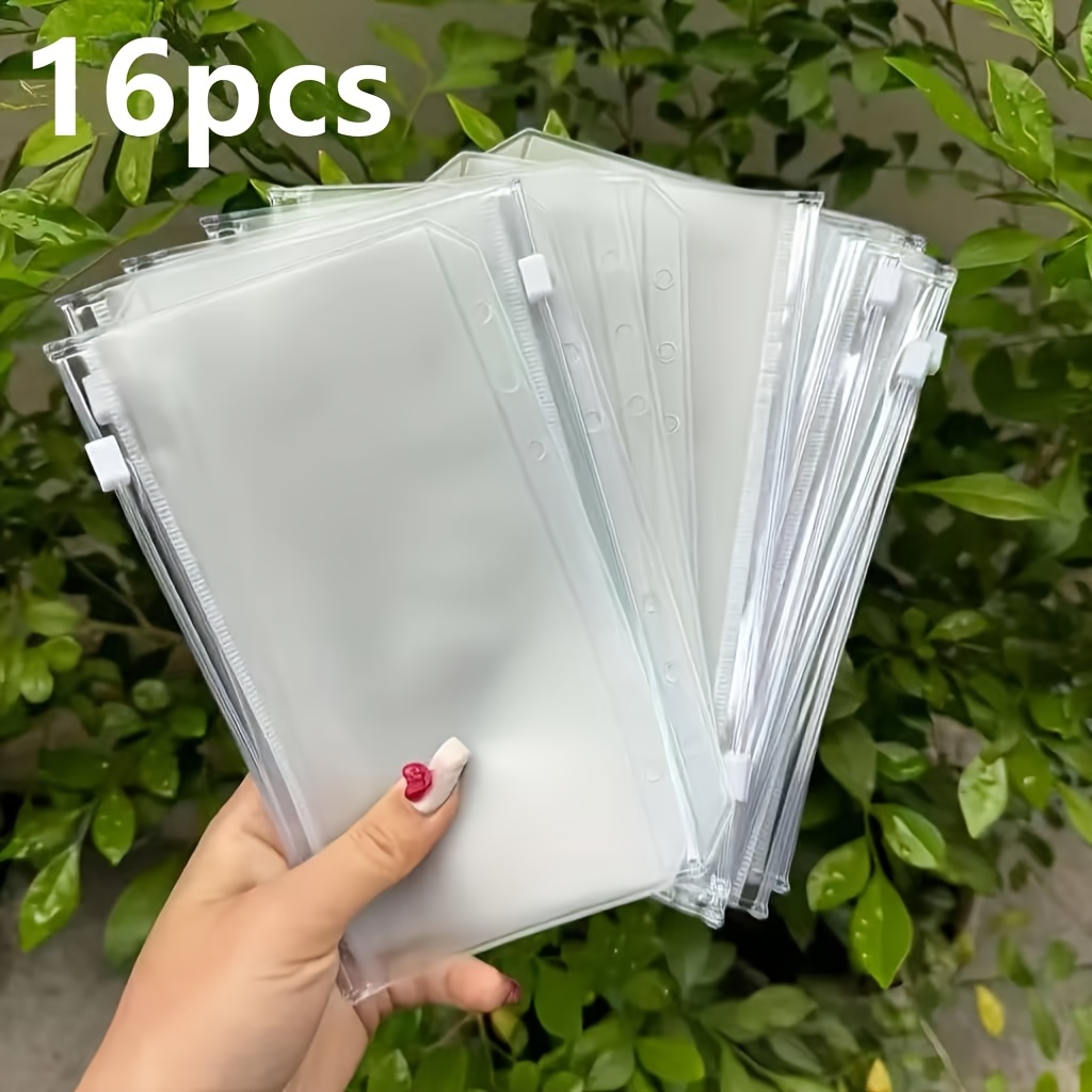 TEMU A6 Plastic Wallet Envelope With Elastic Closure Strap - Reusable Cash Holder Suitable For Gifts, School, Office & Business Use, Secure Fastening