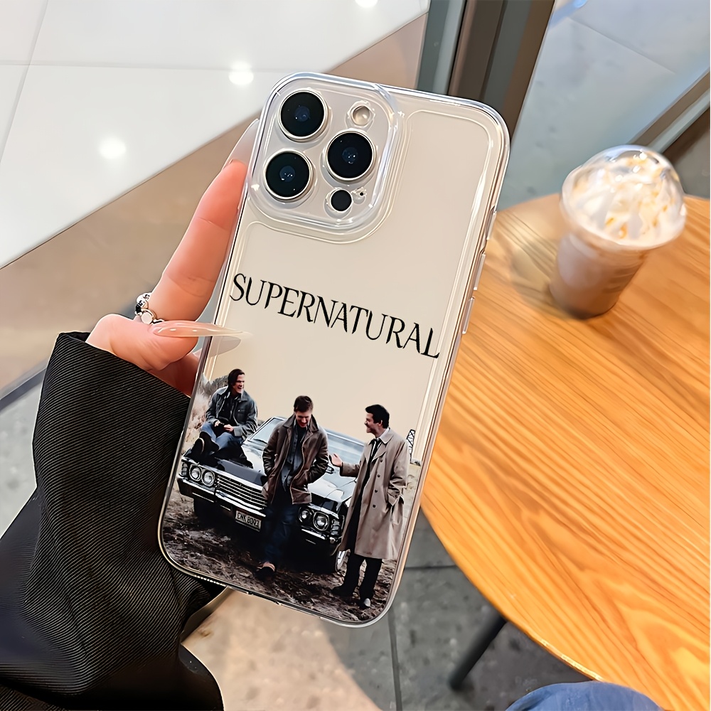 TEMU Чохол для телефону: Новий модний чохол Supernatural для iPhone 17 16e 16 15 14 13 12 11 Pro Air XR XS X 7 8 Plus, прозорий м'який TPU задній