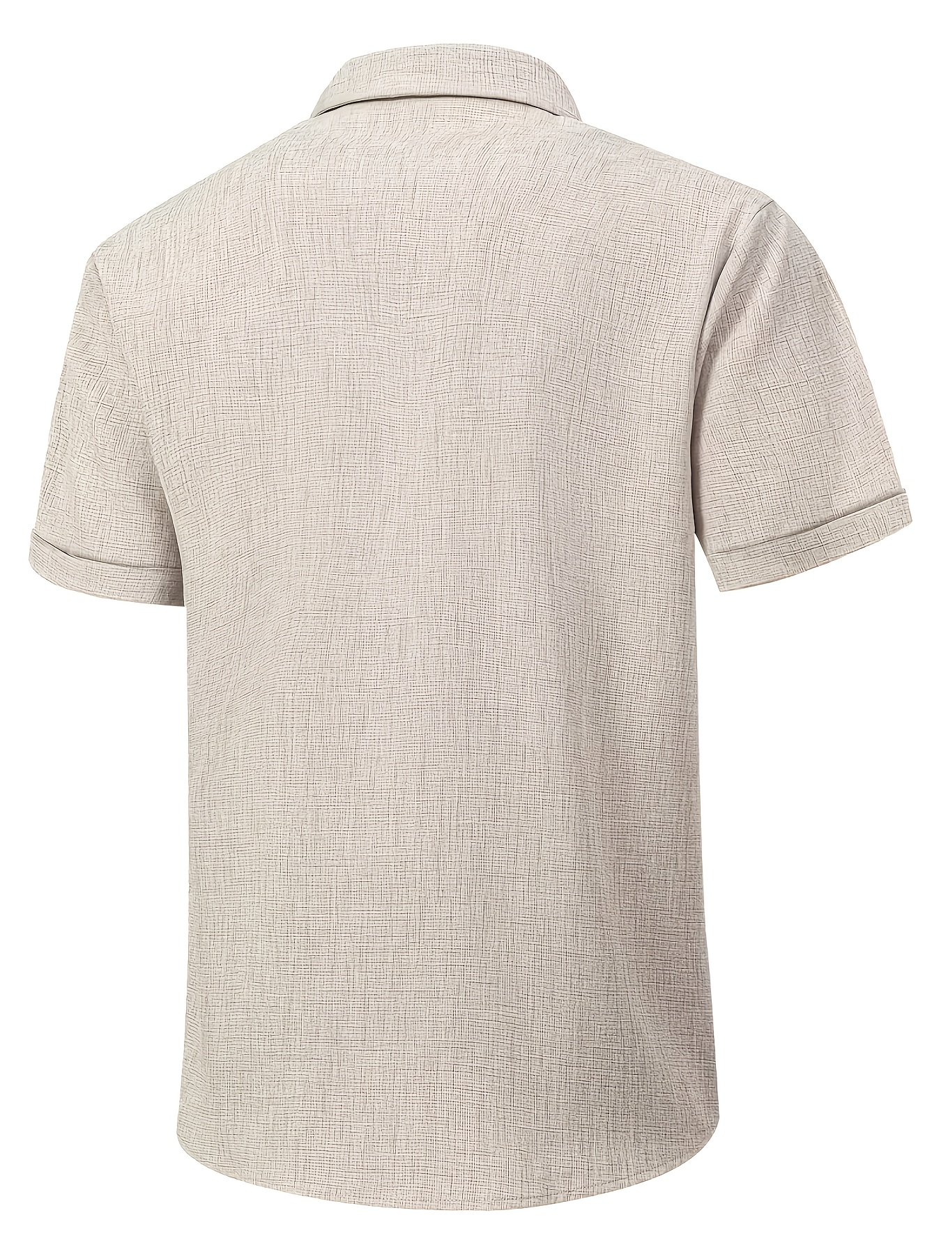 Camisa Casual de Cuello Giratorio para Hombre en Color Sólido, Ideal para Oficina, Salidas, Negocios, Vacaciones y Playa - Imagen 6