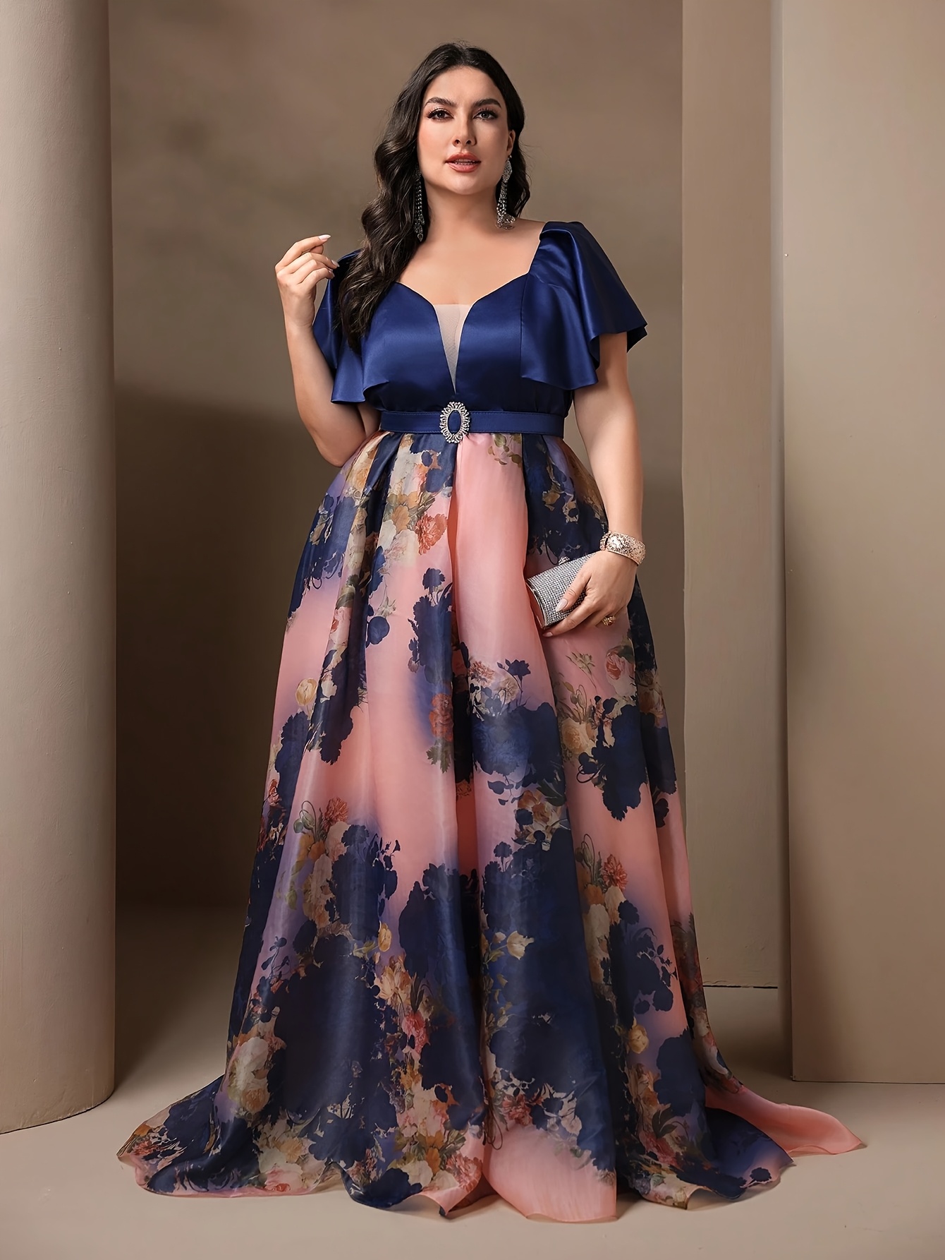 plus size plus size plus size fairy dress v neck puff sleeve - Temu  Mauritius