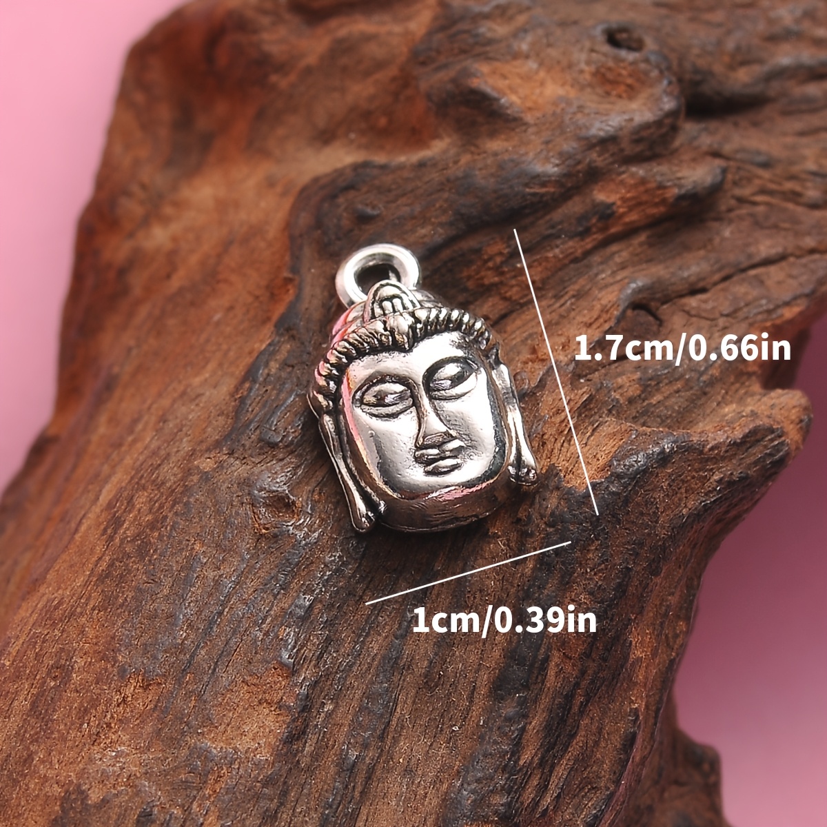 13pcs Mini Buddha Head Shaped DIY Accessory Set, Zen-Style Charms