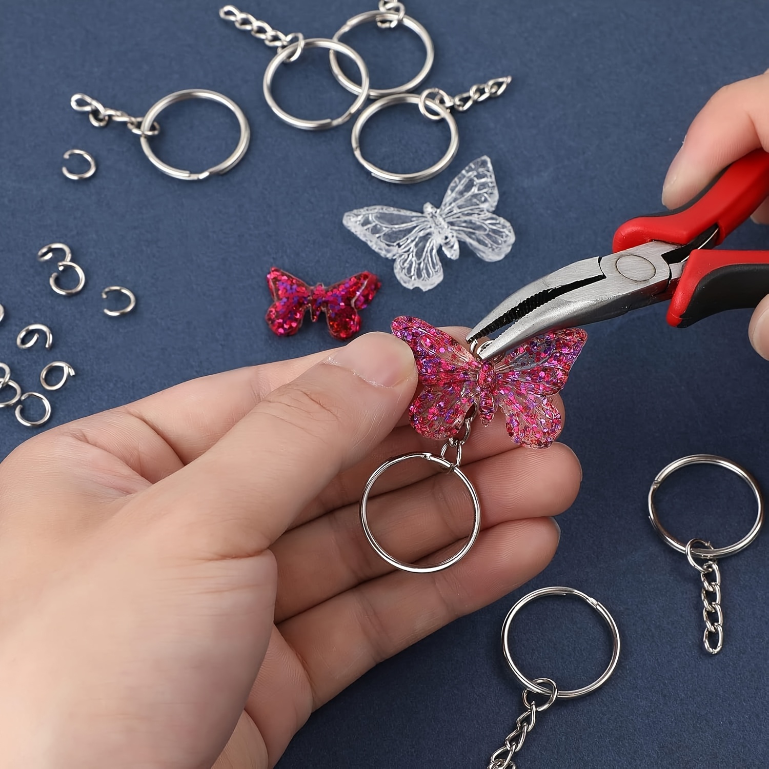 Set De 220 Anillas De Llavero – Argollas De Metal Con Ojos De Oveja – Ideal Para Manualidades Y Joyería