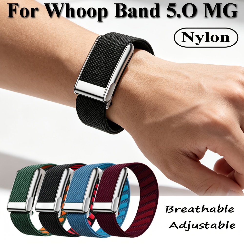 Nylon Band Fitness Tracker Replacement Strap Smart Wristband Accessory for Whoop Band 5.0 MG Sports Band Breathable Wris